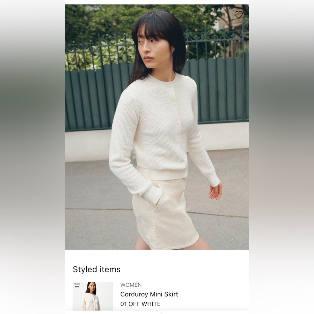 Uniqlo x Comptoir Des Cotonniers Cream wool blend cardigan Sweater sz M